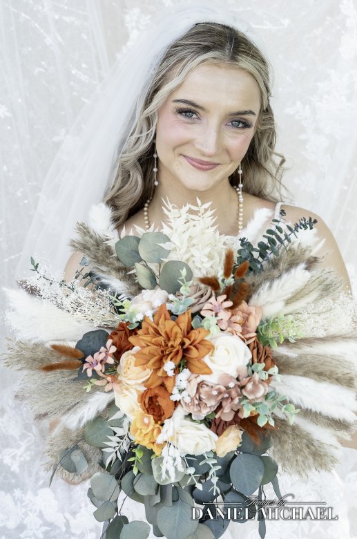 Classic Bridal Portrait featuring Wedding Bouquet